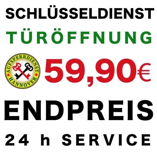 Schlüsseldienst Türöffnung 59,90 € Endpreis 24h Service